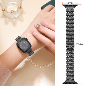 Compatibile con <span class=keywords><strong>Apple</strong></span> <span class=keywords><strong>Watch</strong></span> band da donna in metallo in acciaio inossidabile elegante cinturino IWatch serie 11 10 9 8 7 6 5 4 3 2 1 <span class=keywords><strong>SE</strong></span> Ultra - Product Image 5