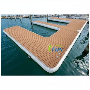Plateforme flottante antidérapante pour jet ski DWC, station pour moto nautique, ponton gonflable E pour yacht, vinyle PVC, marque IFUN - Product Image 2