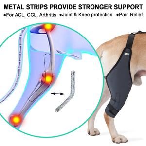 Metal şeritler ile köpek dizlik dirsek <span class=keywords><strong>brace</strong></span> diz <span class=keywords><strong>Immobilizer</strong></span> destek köpek ortak istikrarlı tutmak yardımcı, neopren köpek Stifle - Product Image 2