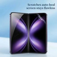 Kit de protection d'écran 2-en-1 pour iPhone Duo EPU 0,1 mm, hydrogel auto-réparateur, verre AF 2X renforcé, test de pliage 100K
