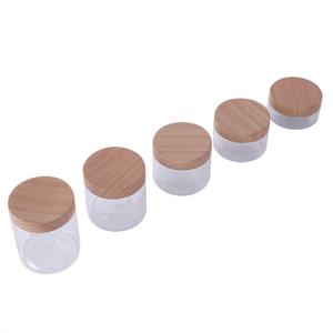 Factory Price 30ml 50ml 60ml 80ml 100ml 150ml 200ml 250mlfaked <b>Bamboo</b> <b>Wood</b> Cover Cosmetic Amber PET Cosmetic Jar with <b>Bamboo</b> Lid - Product Image 4