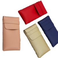 Étui à lunettes en cuir PU imperméable multicolores, logo personnalisé, sac de rangement souple pour lunettes de soleil et lunettes optiques