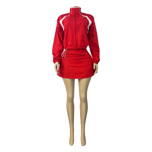<span class=keywords><strong>Conjunto</strong></span> <span class=keywords><strong>de</strong></span> Dos Piezas <span class=keywords><strong>para</strong></span> Mujer HR26012, Chaqueta con Cierre <span class=keywords><strong>y</strong></span> Bloques <span class=keywords><strong>de</strong></span> Color, Falda Plisada con Cordón, Estilo Casual <span class=keywords><strong>y</strong></span> Urbano - Product Image 5