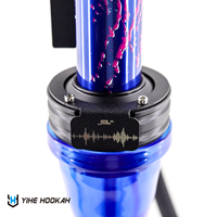 Modernes Edelstahl-Shisha-Set mit POM-Elementen und individuellem Logo – Einzelner Schlauch, Chicha Komplettset, Großhandel Nargile mit Wunschlogo