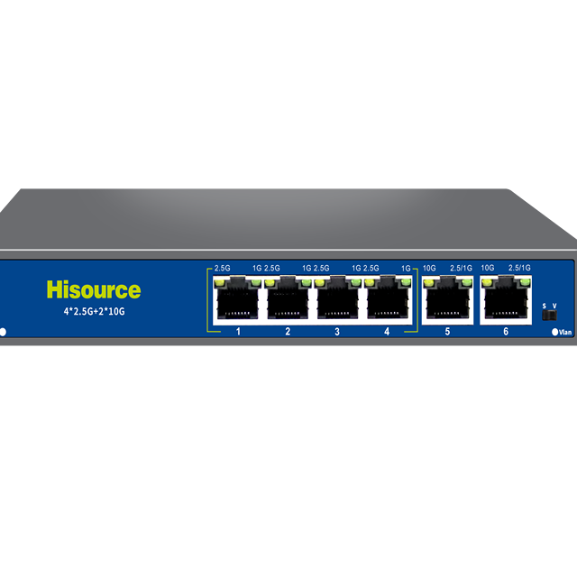 Hot Sale Price 4*2.5Gbps RJ45 Ports 2*10Gbps RJ45 Uplink Port Ethernet Switch  2.5G Network Switch for IP Camera/ Wireless AP