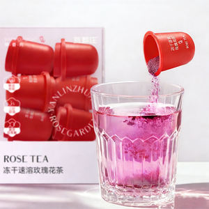 China Hoge Kwaliteit Concurrerende Prijs Ondersteuning Aangepaste Verpakking Directe Vriesdroging Dubbel Bloemblaadje Rozenpoeder voor Cold Brew - Product Image 3