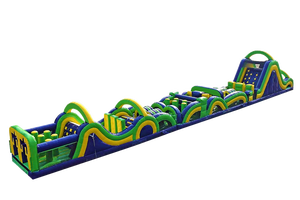 Juegos deportivos gigantes para adultos al aire libre comercial carrera de agua inflable carrera de obstáculos tobogán carrera de obstáculos inflable - Product Image 3