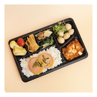 Boîte à bento PP 7 compartiments, alimentaire, durable, alternative au polystyrène, Ecotainer, alternative au polystyrène pour boîte à lunch