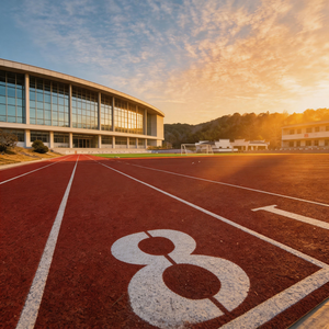 <span class=keywords><strong>Pista</strong></span> de Atletismo Híbrida de Estructura Mixta de 13 mm, Aglutinante de PU con Gránulos de Caucho EPDM, Suelo Deportivo Antideslizante Ecológico para Exteriores - Product Image 1
