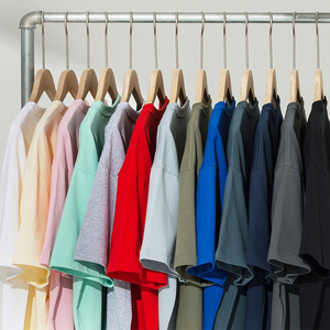 Nouveaux T-shirts Basiques Tendance à Épaules Tombantes en Coton, T-shirts Unis, Fabricants de T-shirts en Gros, T-shirts Personnalisés DTG pour Hommes - Product Image 1