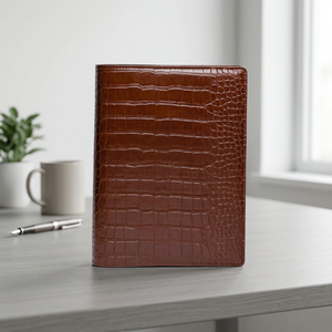 Luxury Crocodile Pattern PU <strong>Leather</strong> Book <strong>Cover</strong> Custom Embossed Logo Hardcover <strong>A5</strong> <strong>Notebook</strong> Planner <strong>Cover</strong> - Product Image 3