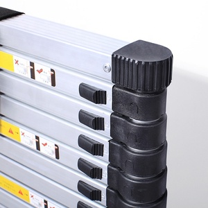 Escalera Telescópica Multifuncional de 2-6 m, Escalera Portátil de Aluminio de un Solo Lado, <span class=keywords><strong>Escaleras</strong></span> Modernas de Aluminio Plateado, 1 Unidad - Product Image 2