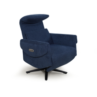 Fauteuil inclinable électrique pivotant en tissu de lin, canapé simple avec poche latérale pour salon, chambre à coucher, meubles de maison