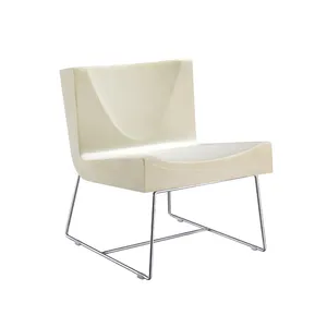 Modern simple style mould foam chrome legs living room leisure chairs/High quality bar chair for sale