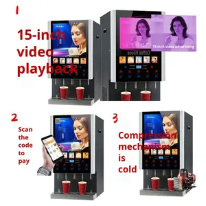 Factory-Delivered <b>Fully</b> <b>Automatic</b> Commercial Five-Head Milk Tea Instant <b>Coffee</b> Dispenser Scan Code <b>Machine</b> Vending SDK-enabled V - Product Image 2
