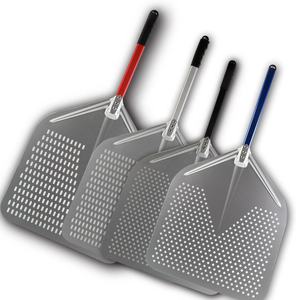 Pala de aluminio perforada cuadrada de 18 pulgadas y 20 pulgadas, cáscara de torneado de <span class=keywords><strong>pizza</strong></span> de aluminio anodizado súper grande con mango largo desmontable - Product Image 3