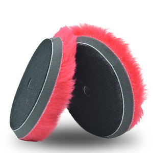 Tampon de polissage en <span class=keywords><strong>laine</strong></span> <span class=keywords><strong>rouge</strong></span> 100% <span class=keywords><strong>laine</strong></span> de Style japonais de 5 pouces pour polisseuse à double <span class=keywords><strong>action</strong></span> polisseuse RO pour l'entretien automatique - Product Image 2