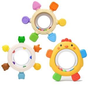 Explosions hochet en plastique gomme molaire bâton bébé molaire <span class=keywords><strong>Bracelet</strong></span> à six doigts en forme de baleine peluche douce bébé de qualité alimentaire - Product Image 1