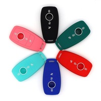 Funda Protectora de Silicona Multicolor para Llaves, Compatible con Mercedes Clase C, E, GLE, Accesorios para Llaves Inteligentes