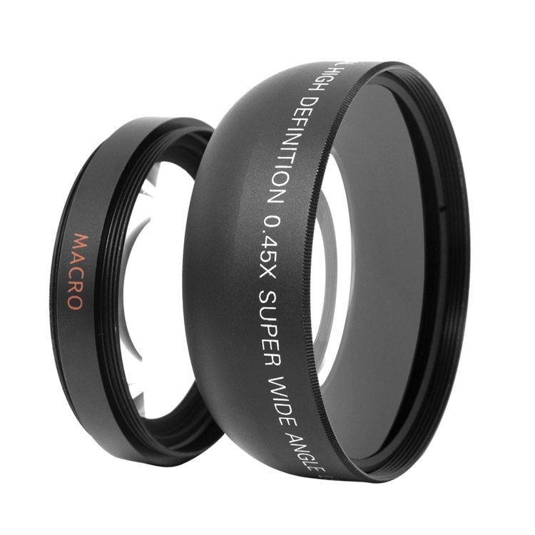 Objectif Macro Grand Angle 52 Mm 0,45x – Lentille Gros Plan & Vue Élargie Pour Appareils Photo