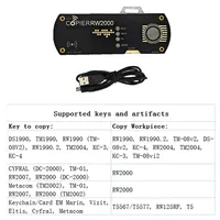 Lecteur de duplication RFID pour utilisation hôtelière TM RW1990 TM1990 Ibutton DS-1990A I-Button 125khz T5577 EM4305 EM4100 Clés 13.56MHz