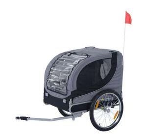<span class=keywords><strong>Remorque</strong></span> de <span class=keywords><strong>vélo</strong></span> pliable pour chien, noir et blanc, suspension, charge utile 20 kg, 135L*59W*95Hcm - Product Image 2