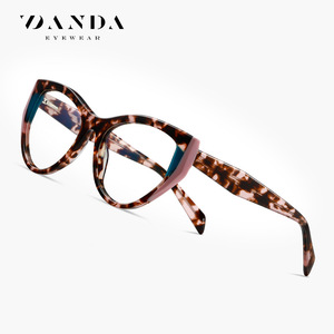 Monture de lunettes Danda Cat Eye en acétate, monture complète, protection contre la lumière bleue, tendance unisexe - Product Image 1