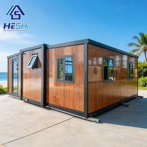 Casa Contenedor Prefabricada Moderna HeSHi, Panel de Madera Rectangular, Vivienda Expandible de 20 y 40 Pies, Mini Villa - Product Image 1