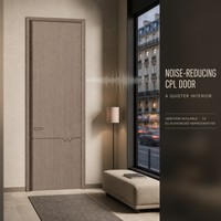 HAOSHAO Porte en bois en gros, porte intérieure sur mesure pour appartement, taille standard, noyau stable, emballage pour projet, pré-montée, en vrac, OEM ODM