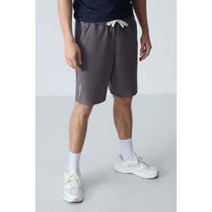 Short en coton coupe standard pour homme Tommylife, gris foncé 81278, basique, confortable, décontracté - Product Image 4