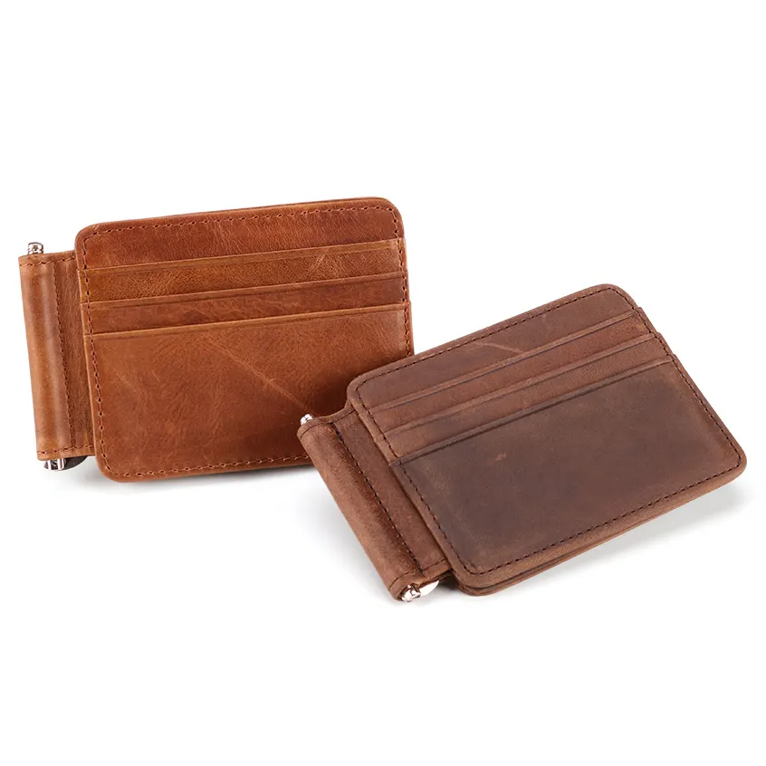 card holder high quality genuine leather wallet for man with coin pocket