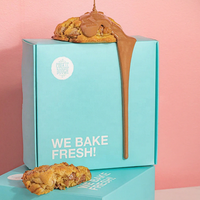Boîtes à dessert en papier recyclé anti-graisse les plus vendues, boîtes d'emballage pliables personnalisées pour boulangerie, pâtisserie, crêpes, gaufres, pain