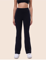 Pantalon large de yoga doublé polaire pour femme - Taille haute push-up, vêtement d'extérieur pour le sport, le fitness et les tenues décontractées évasées