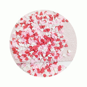 500g de paillettes en forme de cœur mélangées pour slime, <span class=keywords><strong>argile</strong></span> polymère, cœurs roses, rouges et blancs, particules de plastique Klei, décorations pour la Saint-Valentin - Product Image 2
