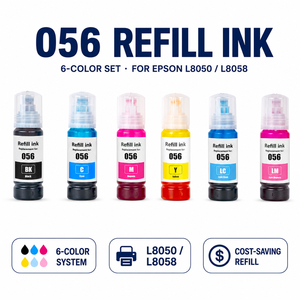 Inchiostro Compatibile Premium INK-TANK 056 057 108 574 T5741, Ricarica Colore per Stampanti <span class=keywords><strong>Epson</strong></span> <span class=keywords><strong>Ecotank</strong></span> L8050 L8058 - Product Image 1