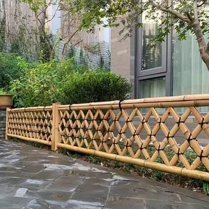 Eco Friendly Natural Bamboo Privacy Fence Dog Fence Decorative Short Bamboo Fence