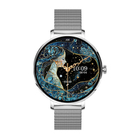 Reloj Inteligente Redondo con Pantalla AMOLED de 1.32 Pulgadas, Resistente al Agua IP68, Monitor de Presión Arterial, NX21 NX31, para Mujer, Dorado, con Llamadas, de Lujo