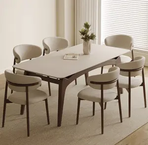 Kursi makan kayu polos sederhana Modern, kursi desainer mewah Nordik kursi ruang tamu sandaran punggung