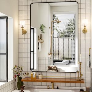 Miroir de salle de bain à LED de dimension 30x18 avec cadre robuste rétro-éclairé et éclairé à l'avant pour améliorer la luminosité de la salle de bain - Product Image 4