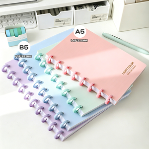 Carnet <span class=keywords><strong>de</strong></span> planification à anneaux 2026 Mushroom Ring A5/B5, 80 feuilles, papier 100g, couverture PP, journal/agenda pour le bureau <span class=keywords><strong>et</strong></span> l'école - Product Image 1