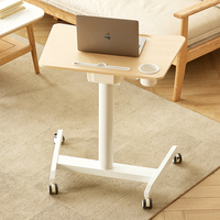 Nouveautés THADDEUS DS07 Support d'ordinateur portable vertical pliable ergonomique à hauteur réglable avec surface en bois, super pratique pour