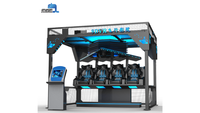 Simulateur de mouvement VR 9D de haute qualité pour parc d'attractions intérieur, 2/4/6/8/10 places, jeu de cinéma volant, haute sécurité, gonflable, métal, plastique