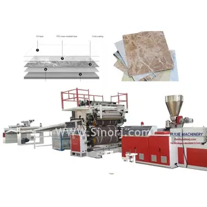 Machine de production de panneau de feuille de marbre de stratification de PVC/ligne UV d'extrusion