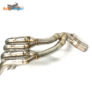 Tuyau d'échappement bas en acier inoxydable pour moto <span class=keywords><strong>Honda</strong></span> CBR650R/<span class=keywords><strong>CB650R</strong></span>/CBR650F/CB650F Tuyau d'échappement avant de haute qualité 51MM - Product Image 1