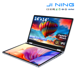 Ordinateur portable 2-en-1 à double écran 14 pouces N100 Celeron Écran tactile 16 Go 512 Go SSD Pliable Bureau Nouveau 11 Pro UK Business Hfbook14/n10 - Product Image 1