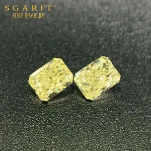 SGARIT haute qualité fantaisie jaune clair diamant pour la fabrication de boucle d'oreille de bijoux 1.09ct VS1-VVS diamant naturel en vrac