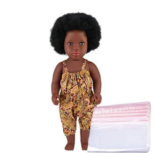 Poupées africaines noires en vinyle plastique de 18 pouces, jouet doux pour enfants et bébés, fabriqué en plastique et en tissu pour jouer - Product Image 6