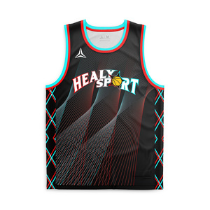 Camiseta Deportiva de Baloncesto Healy 100% Poliéster para Hombre, Sin Mangas, Sublimada, de Malla, Absorbe la Humedad, Ajuste Atlético, para Todas las Temporadas - Product Image 1