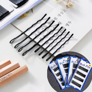 Black Bobby Pins 10Pcs Metal Hair Clips For Women Daily Use Wavy Updo Fixing Invisible Hair Accessories - Product Image 1