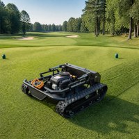 Tondeuse robot télécommandée 4x4 à moteur essence 4 temps, chenilles en caoutchouc robustes pour la tonte des vergers et des pentes
